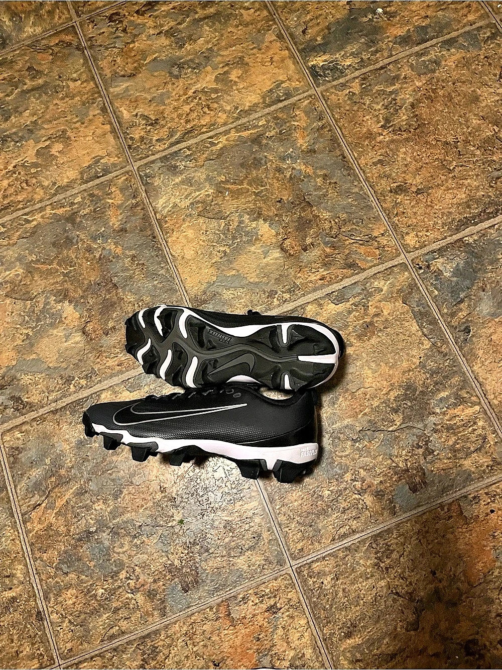 Nike Vapor Edge Shark 2 Black & White Football Cleats